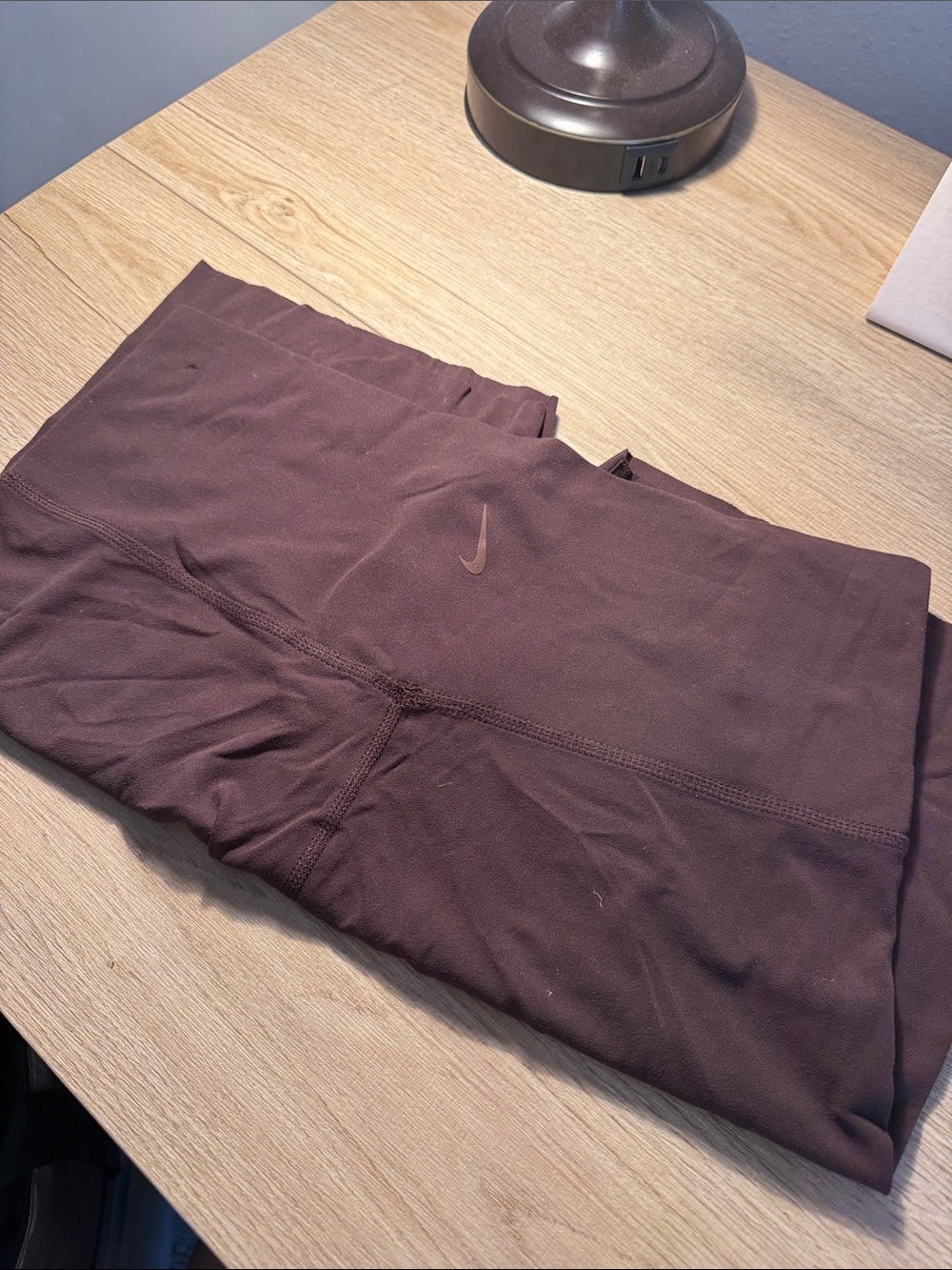 Nike Maroon High-Rise Shorts